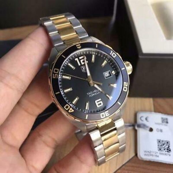 Tag Heuer Formula 1 Quartz Black Dial Two Tone Steel Strap Watch for Men - WAZ1121.BB0879