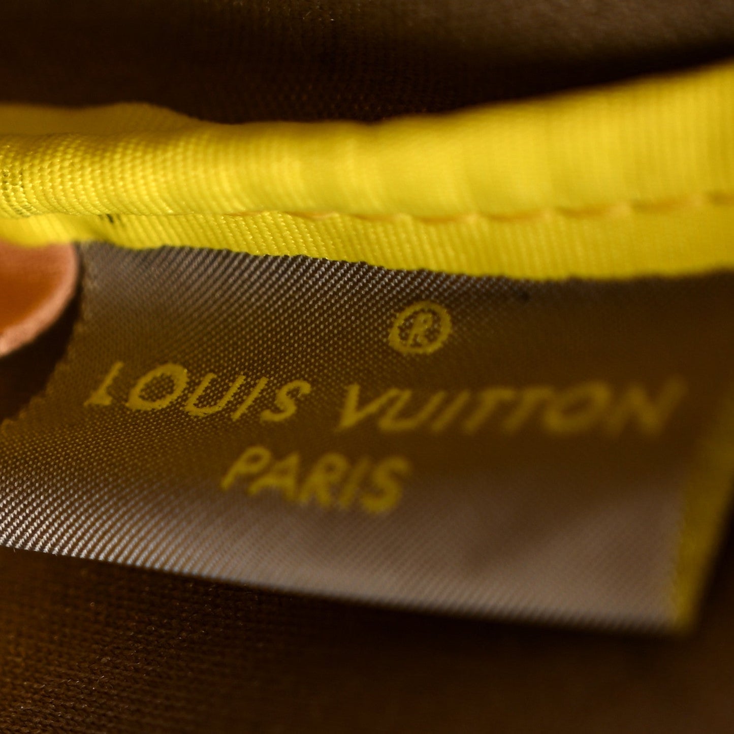 Damier Geant Americas Cup Pochette Accessories Volunteer Bag Yellow