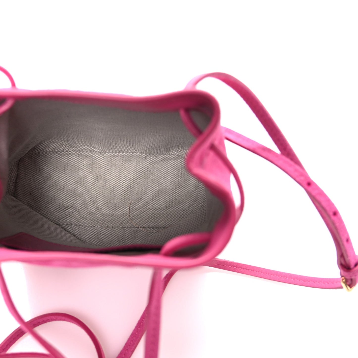 Camoscio Mini Drawstring Bag Fuxia