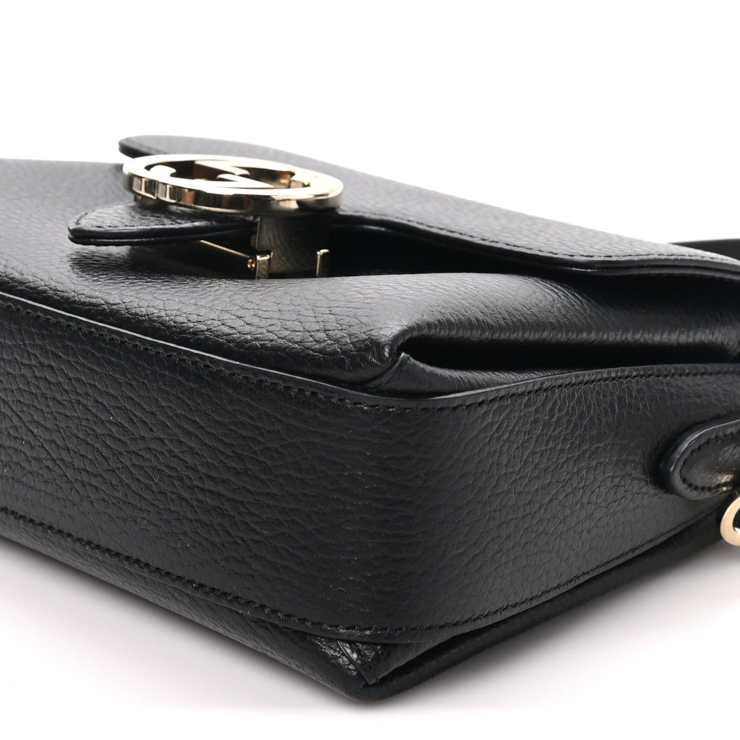 Dollar Calfskin Interlocking G Crossbody Bag Black