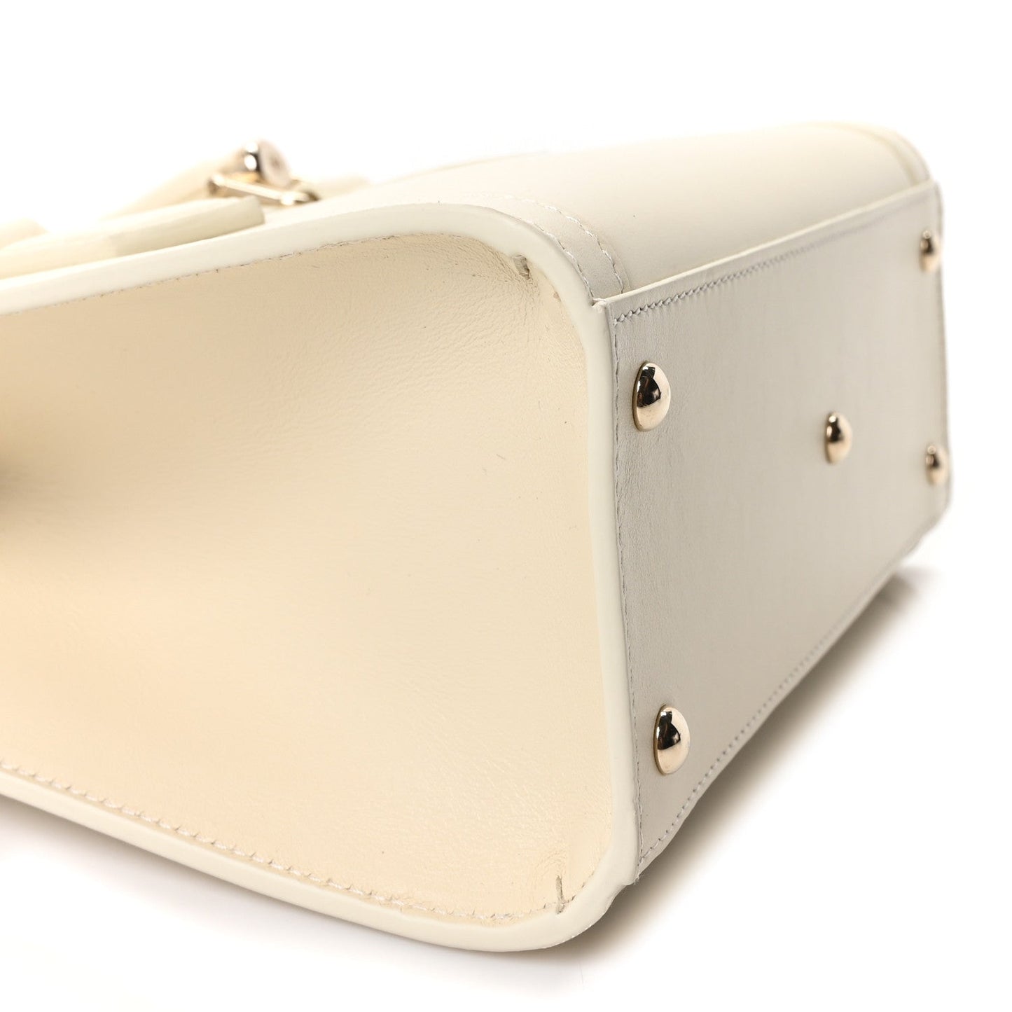 Sweetbread Calfskin Mini Diana Tote Bag New Ivoire