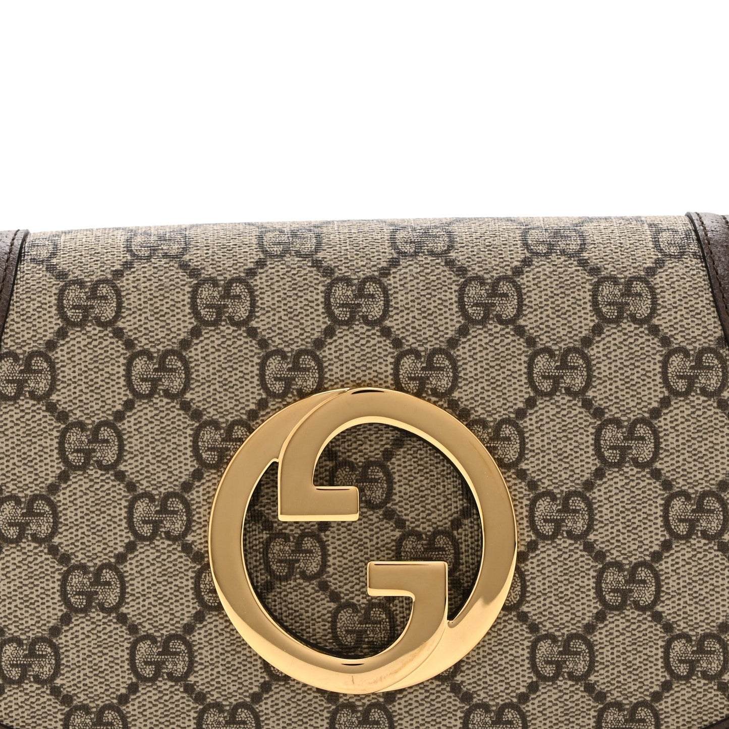 GG Supreme Monogram Textured Dollar Calfskin Blondie Belt Bag 85 34 Beige Ebony New Acero