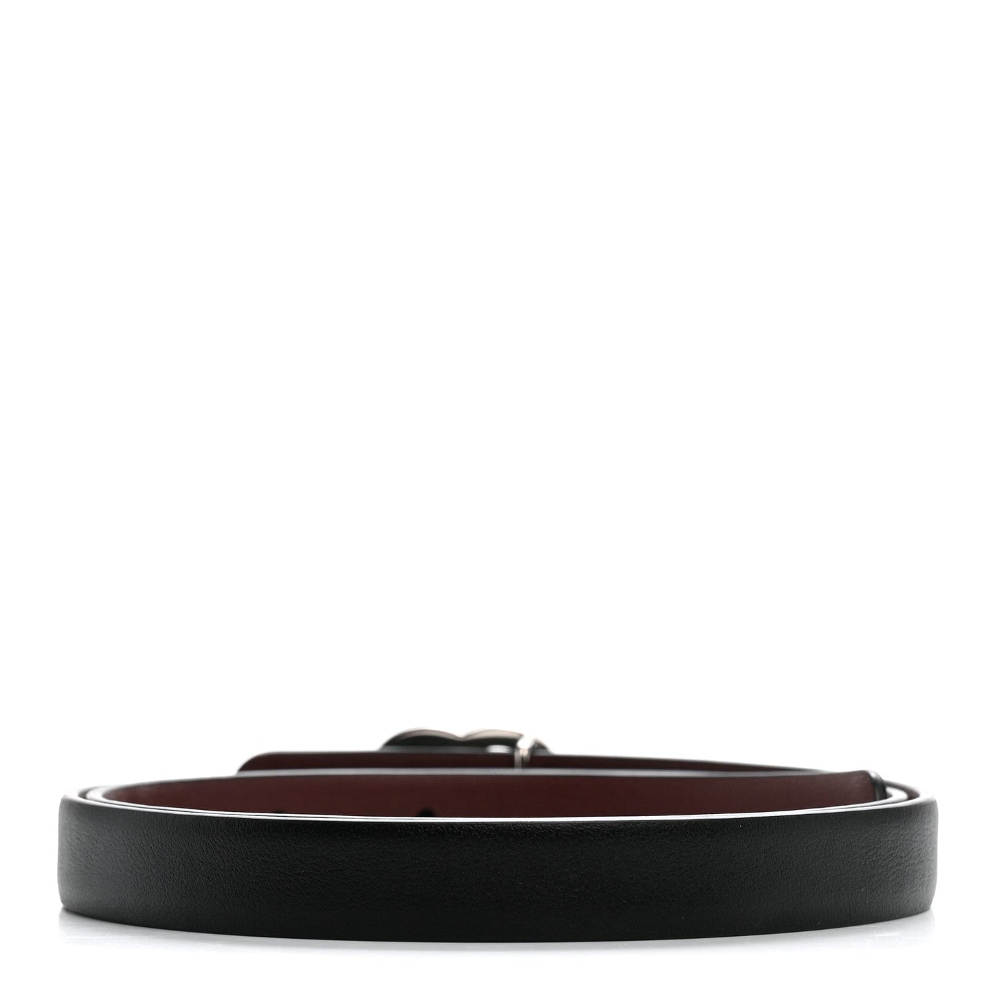 Calfskin CC Reversible Belt 70 28 Black Burgundy