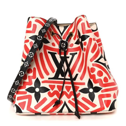 Monogram Giant Crafty NeoNoe MM Creme Rouge Black