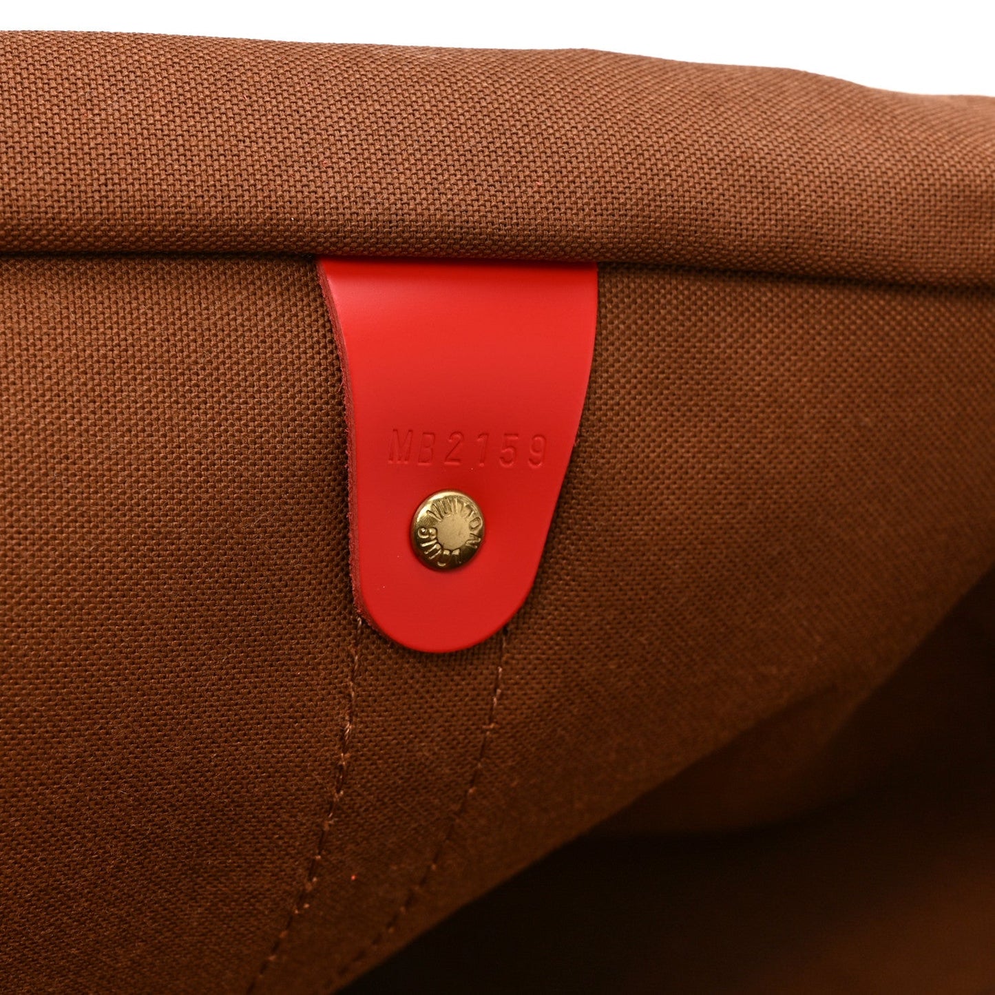 Calfskin Monogram Keepall Bandouliere 50 Coquelicot