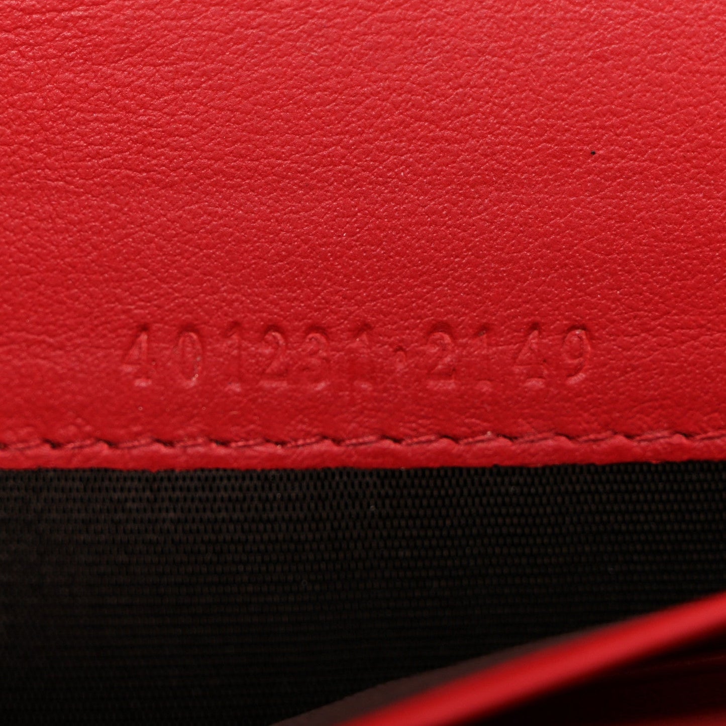 GG Supreme Monogram Mini Dionysus Chain Wallet Beige Vulcanic Red