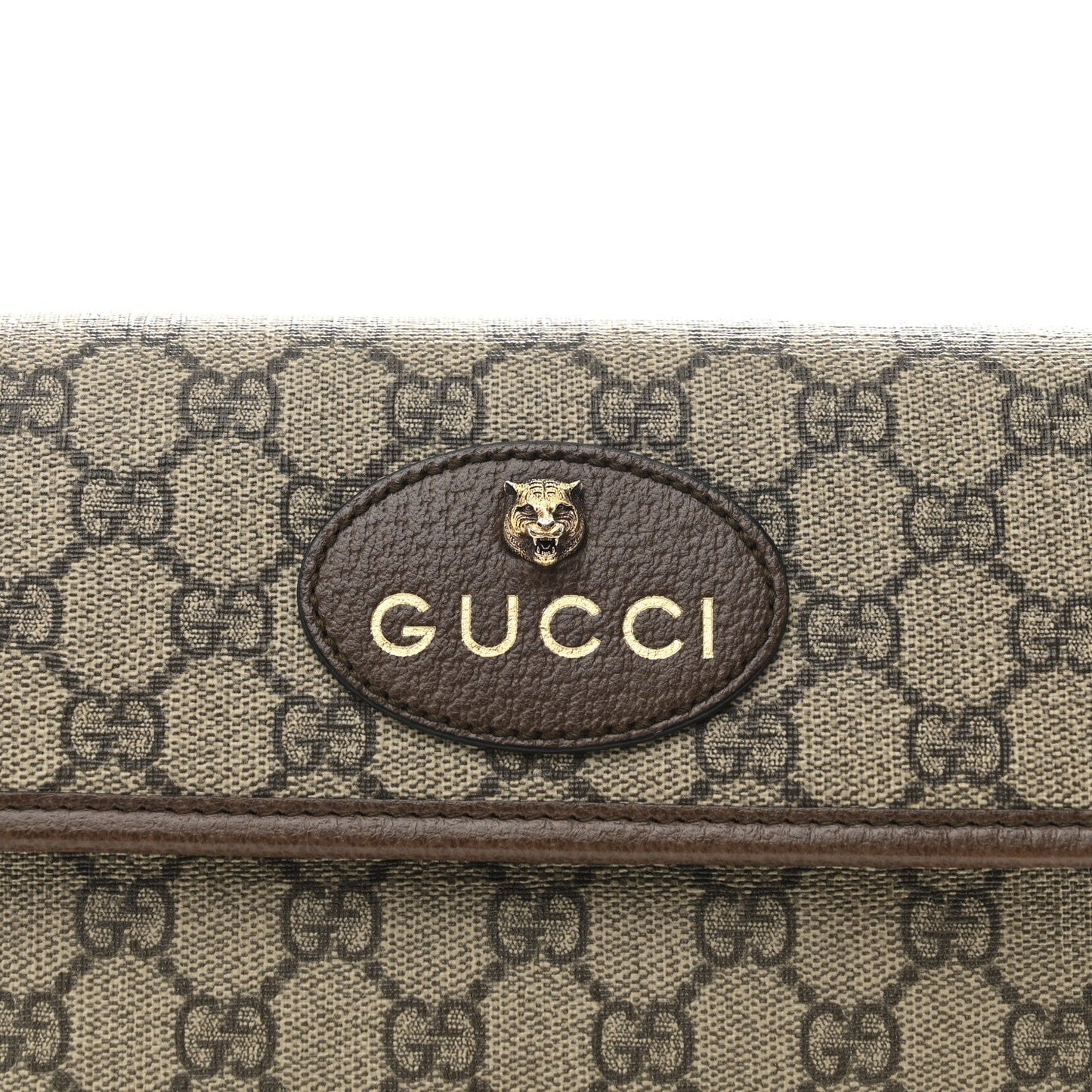 GG Supreme Monogram Neo Vintage Web Belt Bag Brown