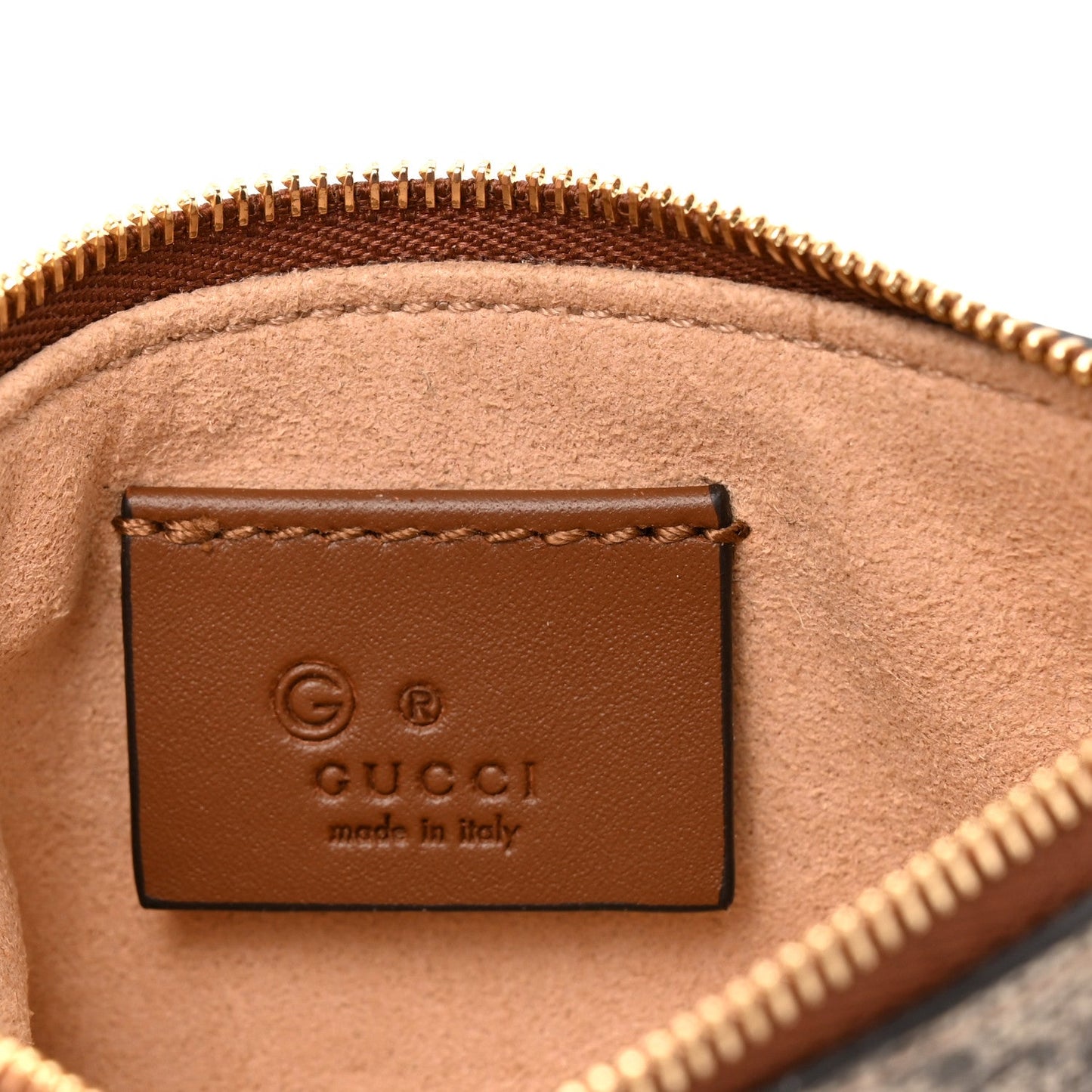 GG Supreme Monogram Key Case Beige Ebony Cuir