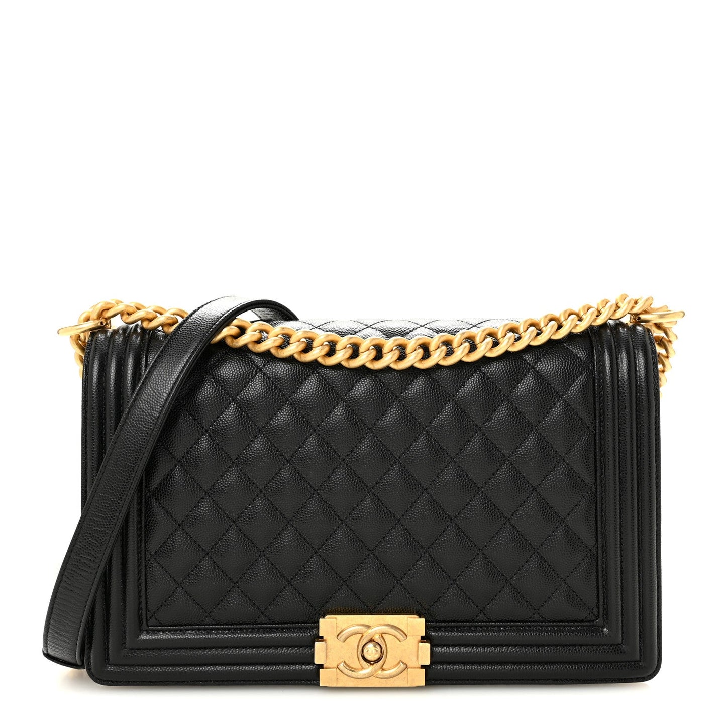 Caviar Quilted New Medium Boy Flap Black