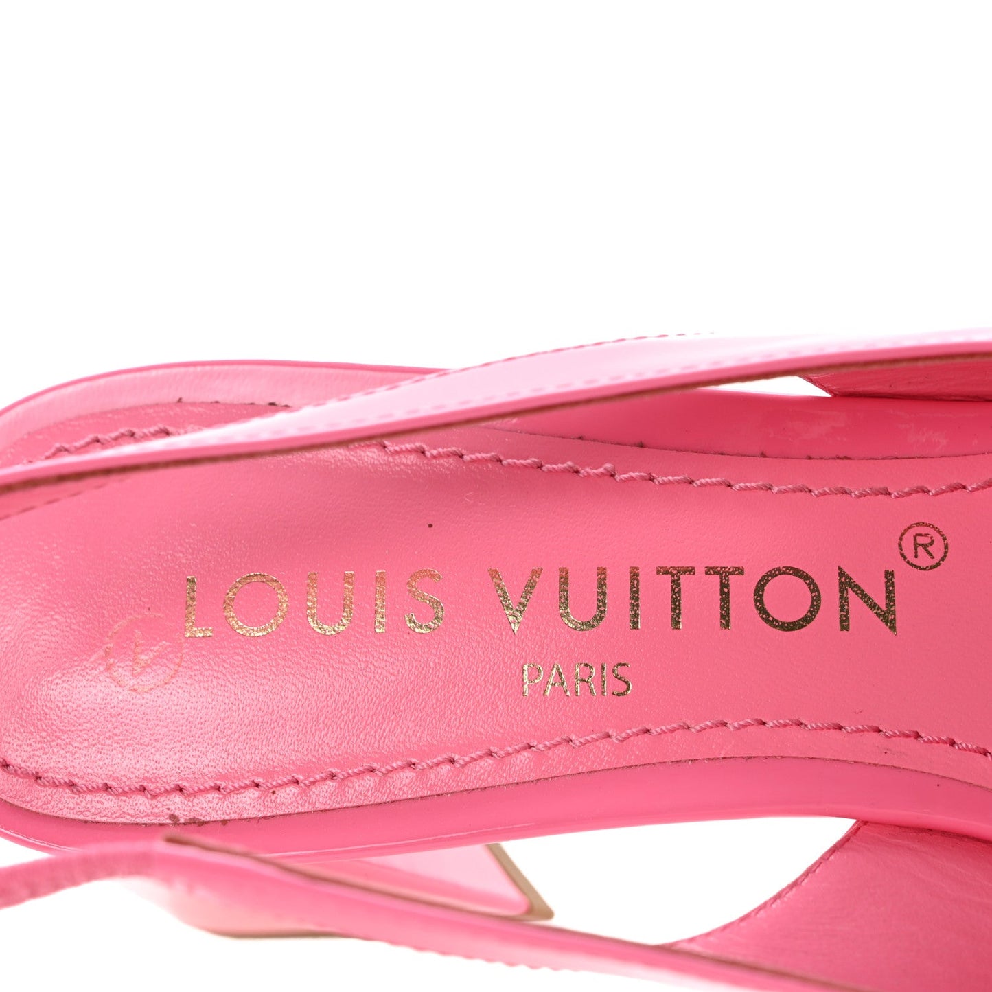 Patent Calfskin Shake Slingback Pumps 37.5 Pink