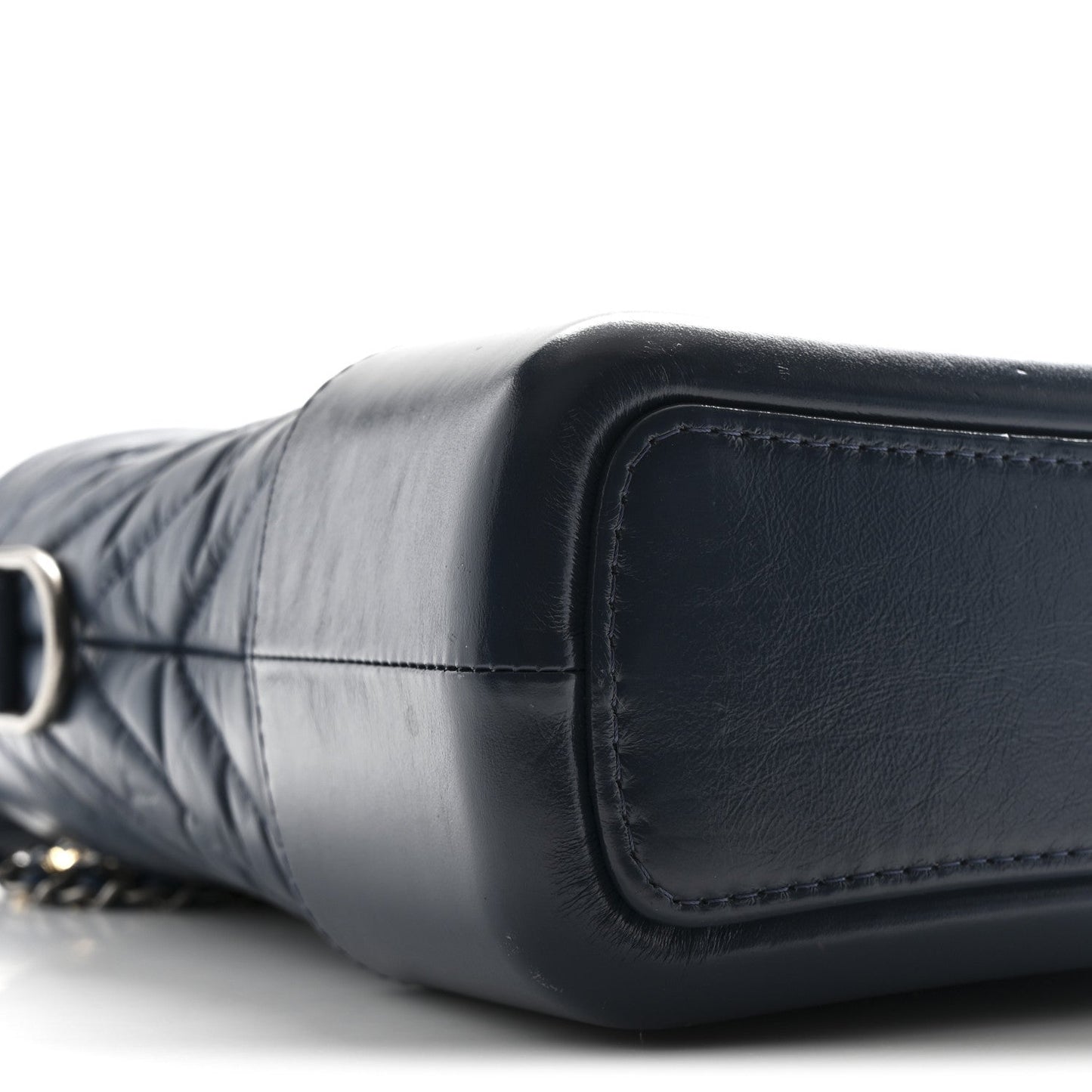 Aged Calfskin Chevron Quilted Medium Gabrielle Hobo Blue