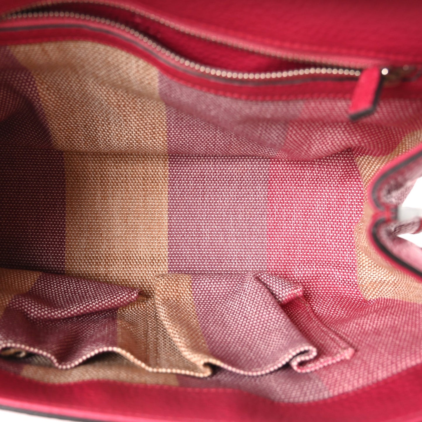 Cellarius Calfskin Small Bamboo Daily Top Handle Bag  Dark Pink