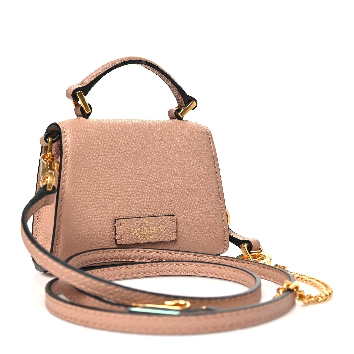 Calfskin Micro VSling Top Handle Bag Rose Cannelle