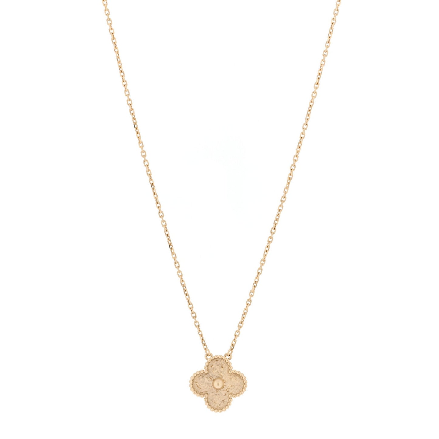 18K Yellow Gold Vintage Alhambra Pendant Necklace