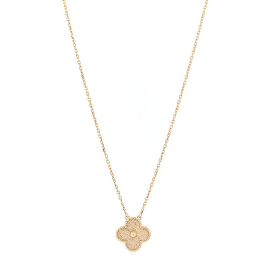 18K Yellow Gold Vintage Alhambra Pendant Necklace