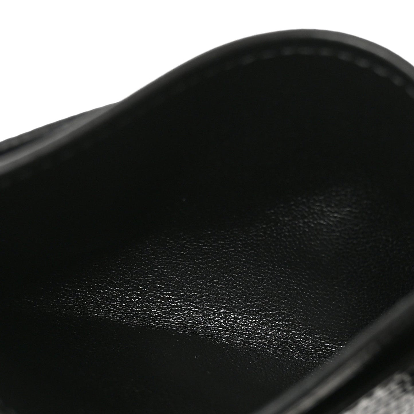 Calfskin Lizard Embossed Zip Card Holder Black Black