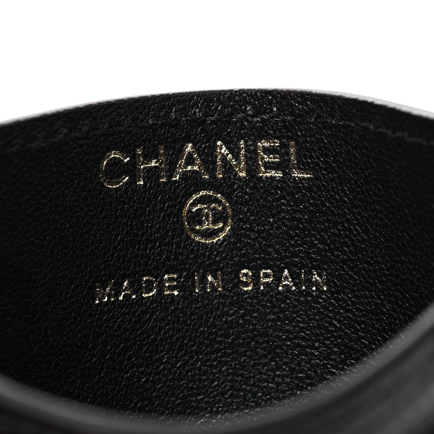 Calfskin Lizard Embossed Card Holder Black