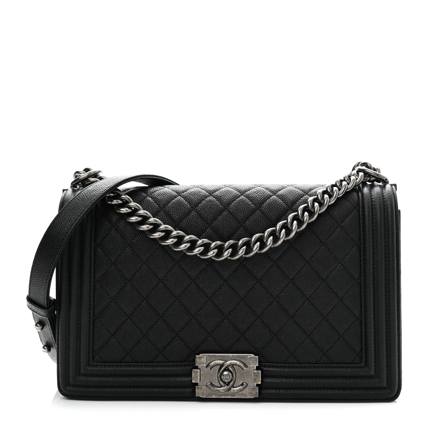 Caviar Quilted New Medium Boy Flap Black