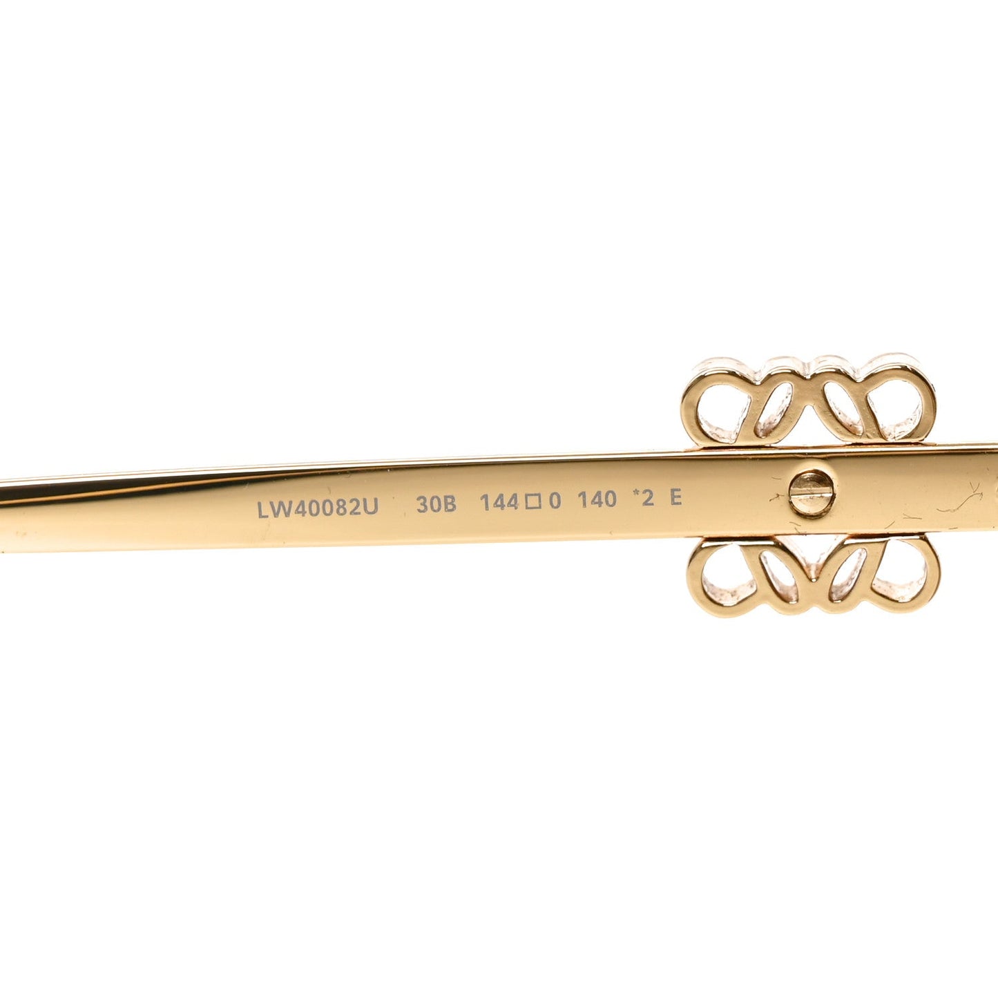 Metal Anagram Square Frame Sunglasses LW40082U Gold
