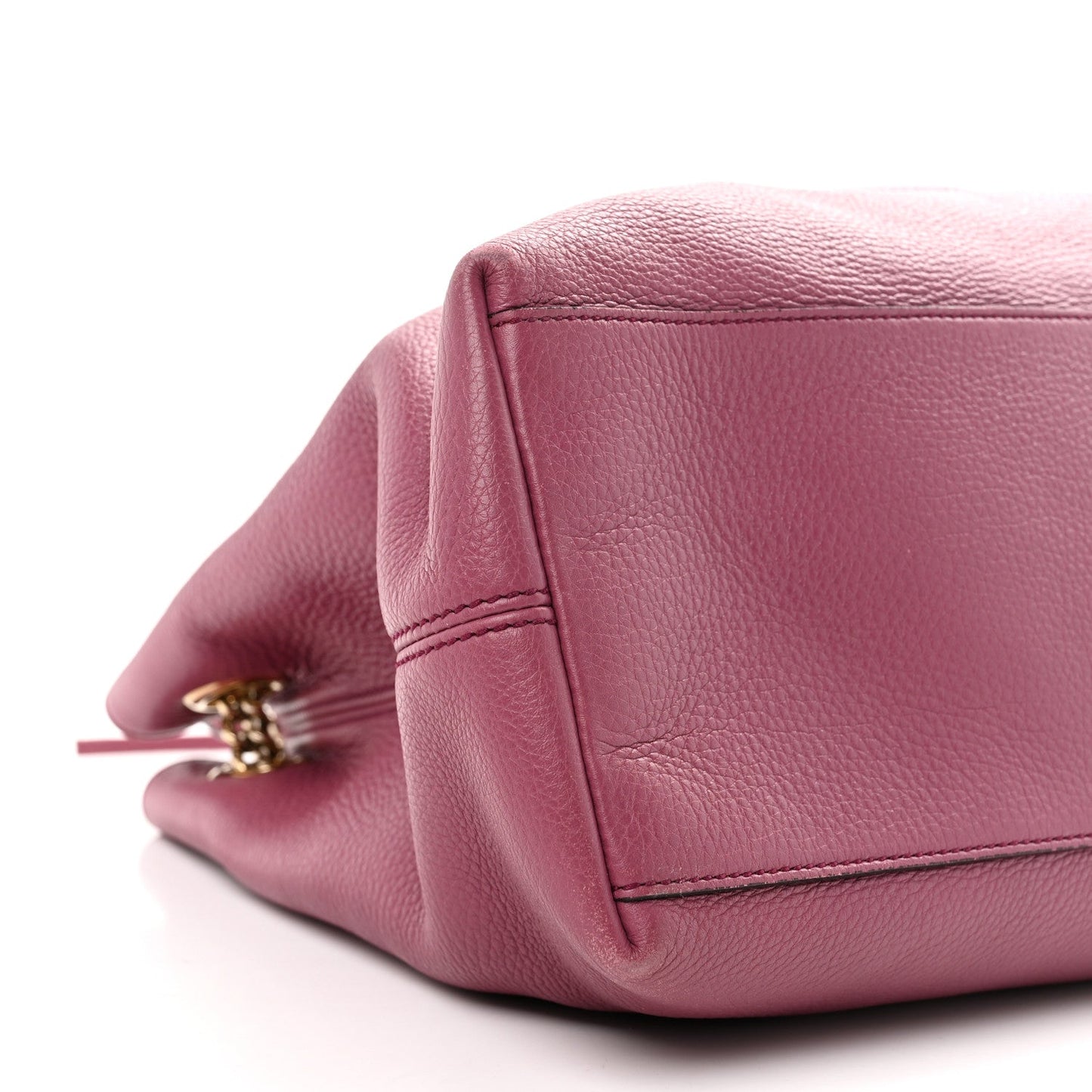 Pebbled Calfskin Medium Soho Chain Shoulder Bag Peonia Flower