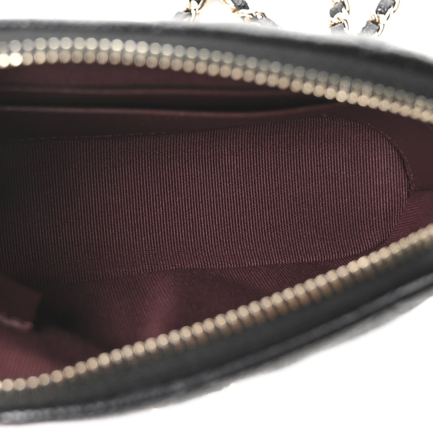 Caviar Quilted Mini Classic Clutch With Chain Black
