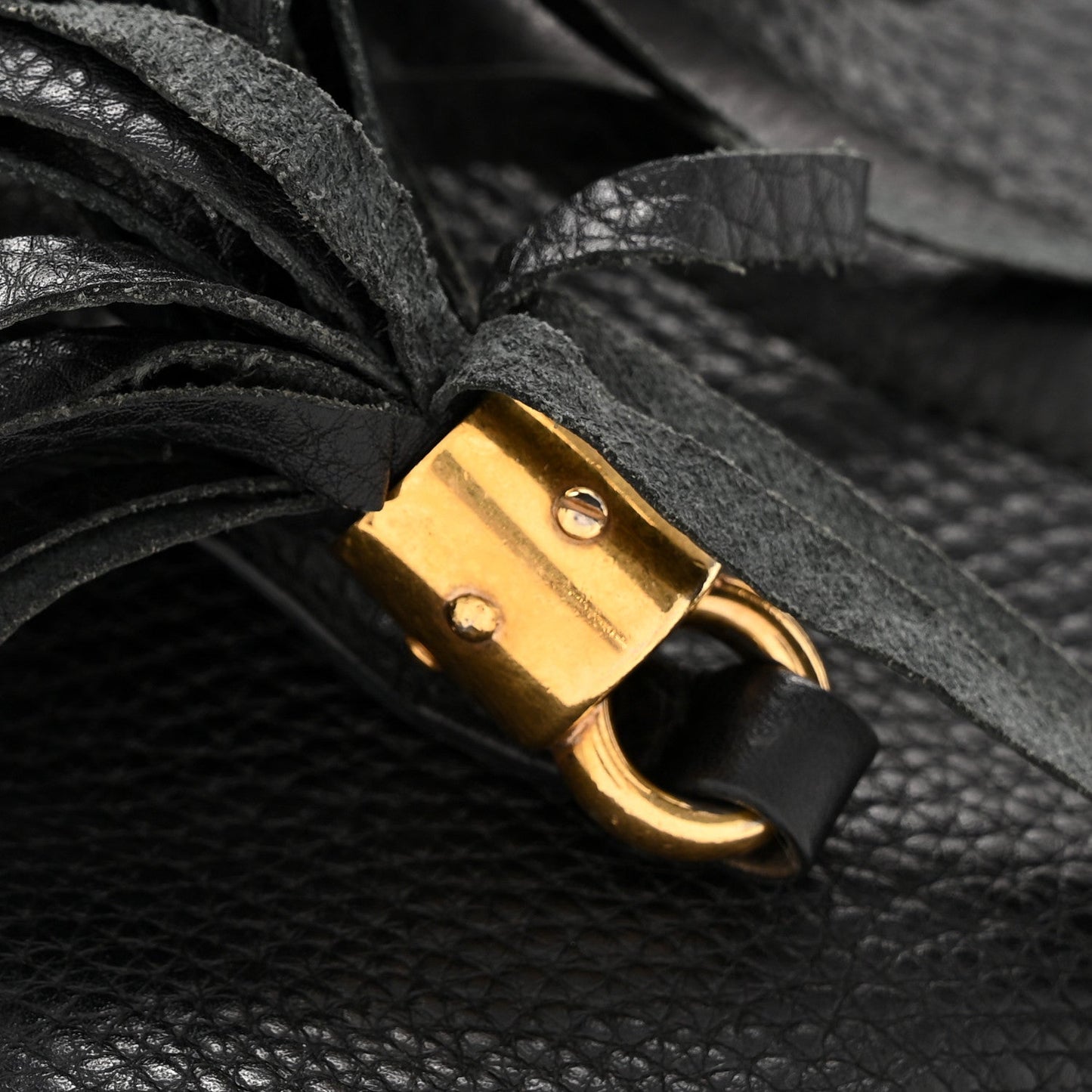 Pebbled Calfskin Medium Soho Chain Shoulder Bag Black