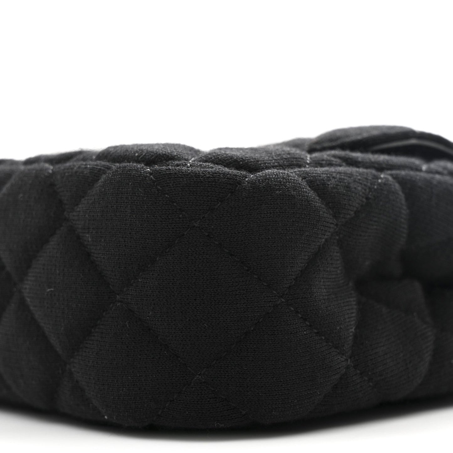 Jersey Quilted Small Wavy CC Hobo Black