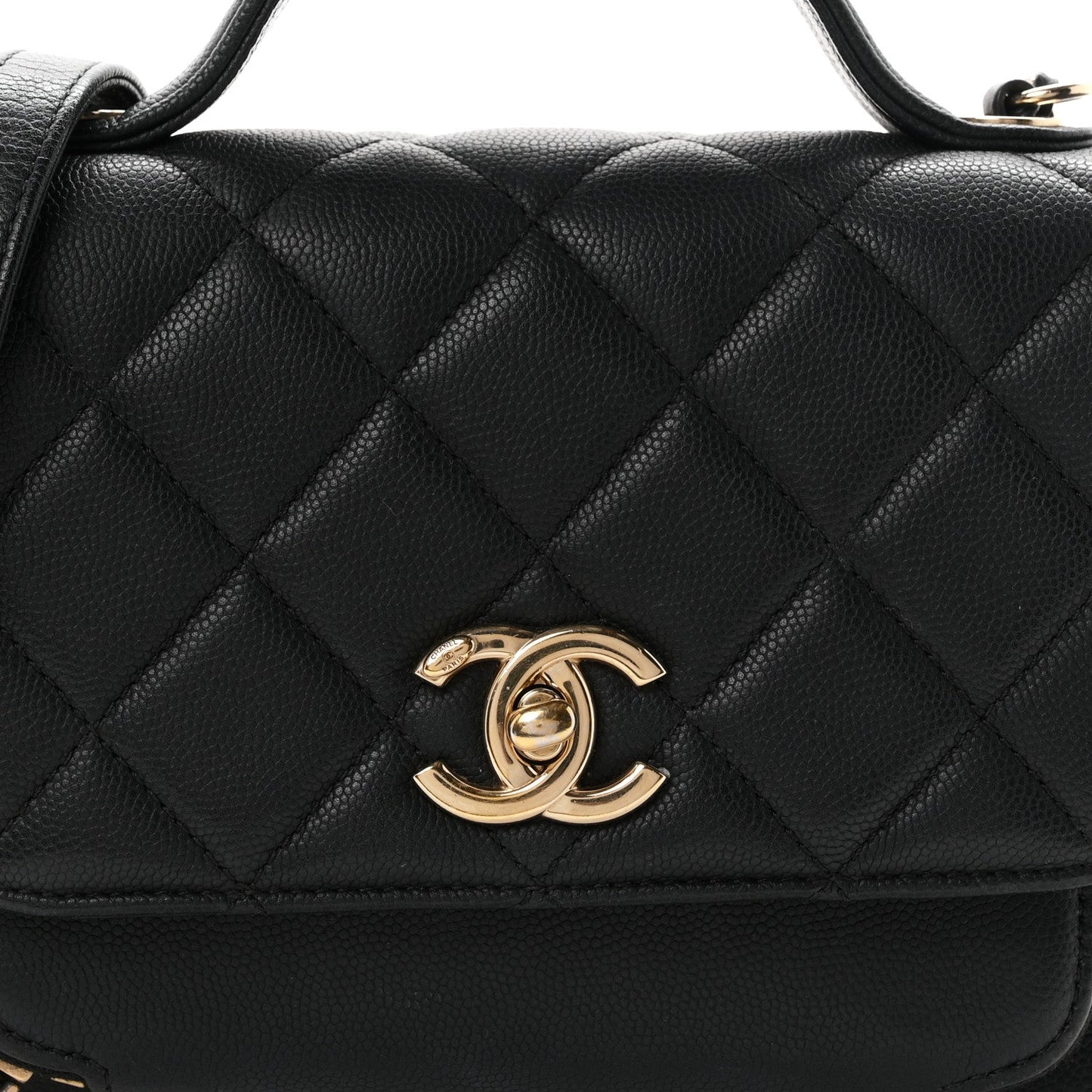 Caviar Quilted Small Business Affinity Flap Black