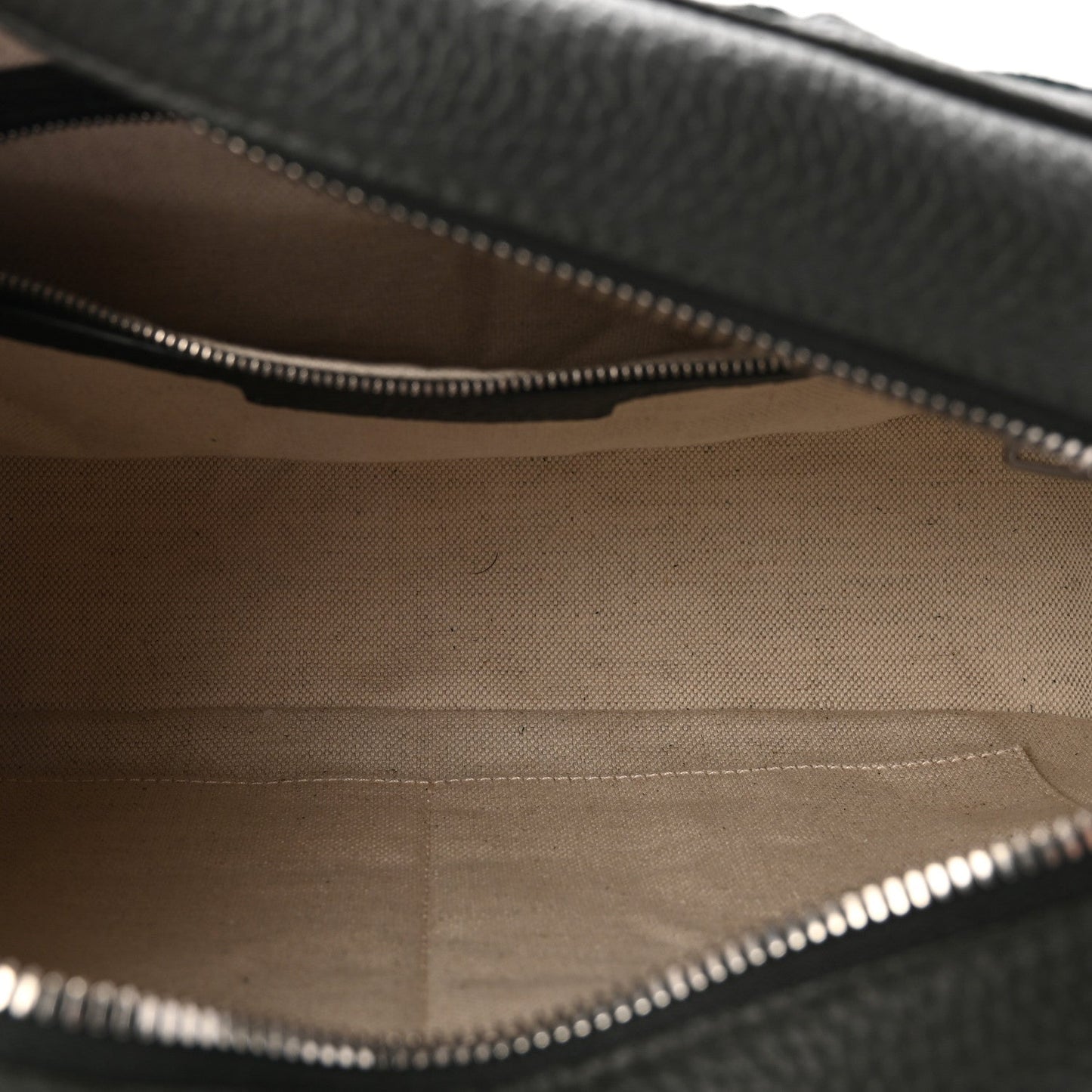 Grained Calfskin Intrecciato Medium Camera Bag Dark Green