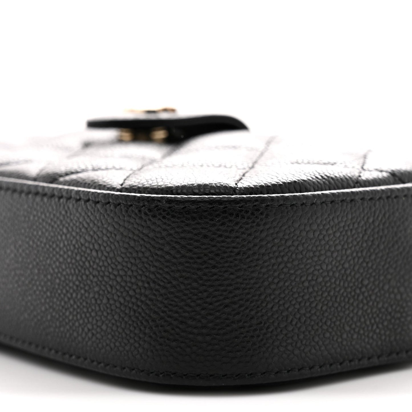 Caviar Quilted Chain Camera Bag Black