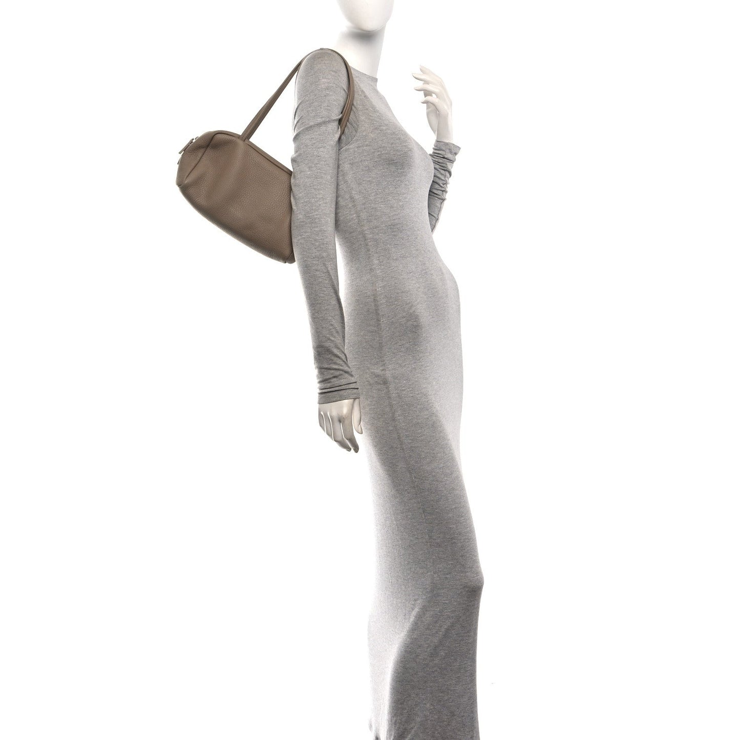 Grained Calfskin Astra Bag Dark Taupe