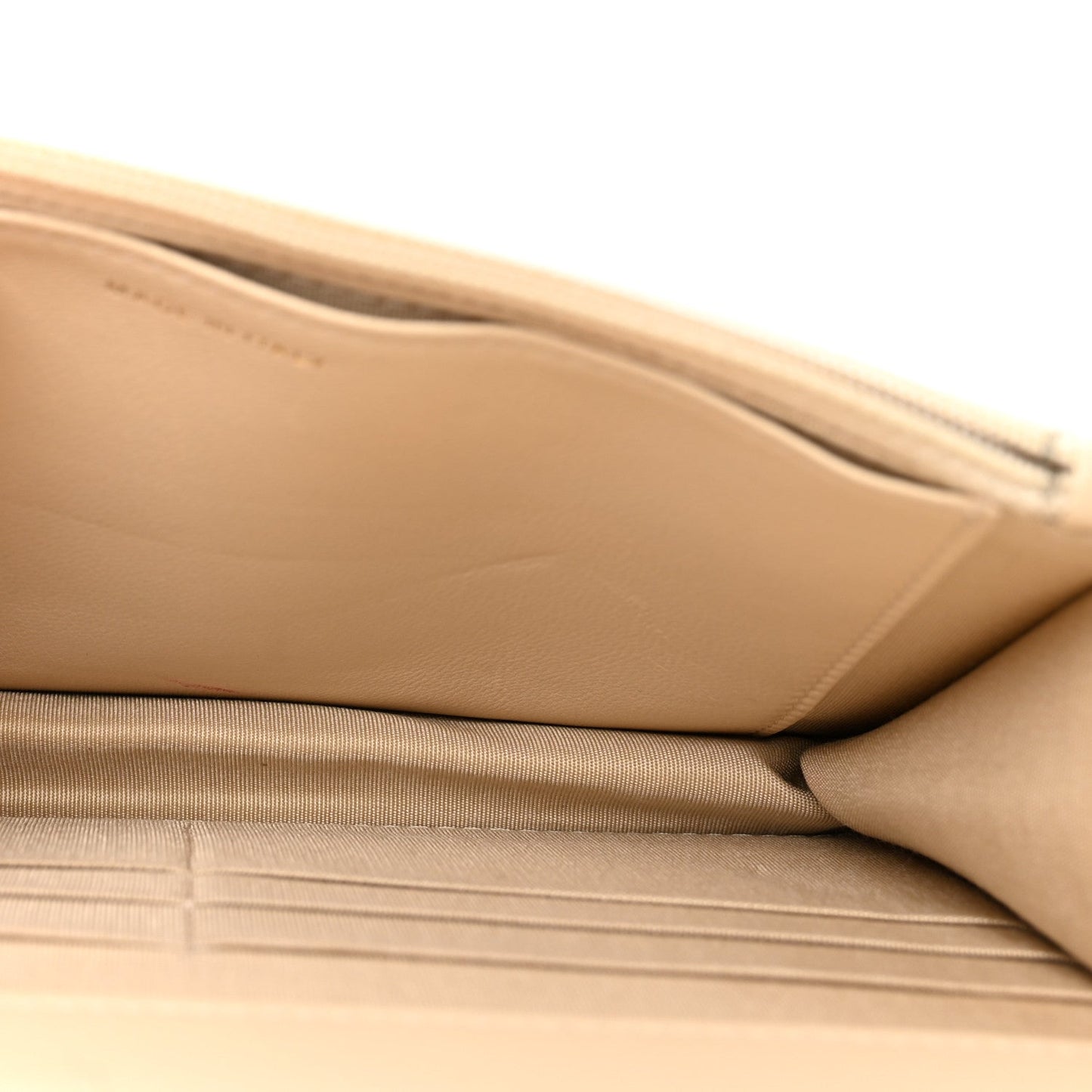 Lambskin Quilted Chanel 19 Wallet On Chain WOC Beige