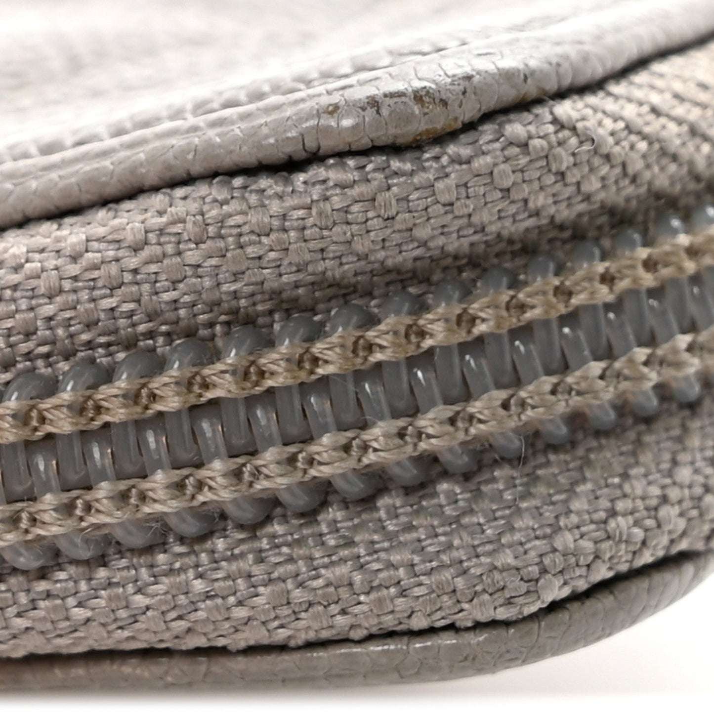 Caviar Quilted Boy Zip Around Coin Purse Wallet Grey