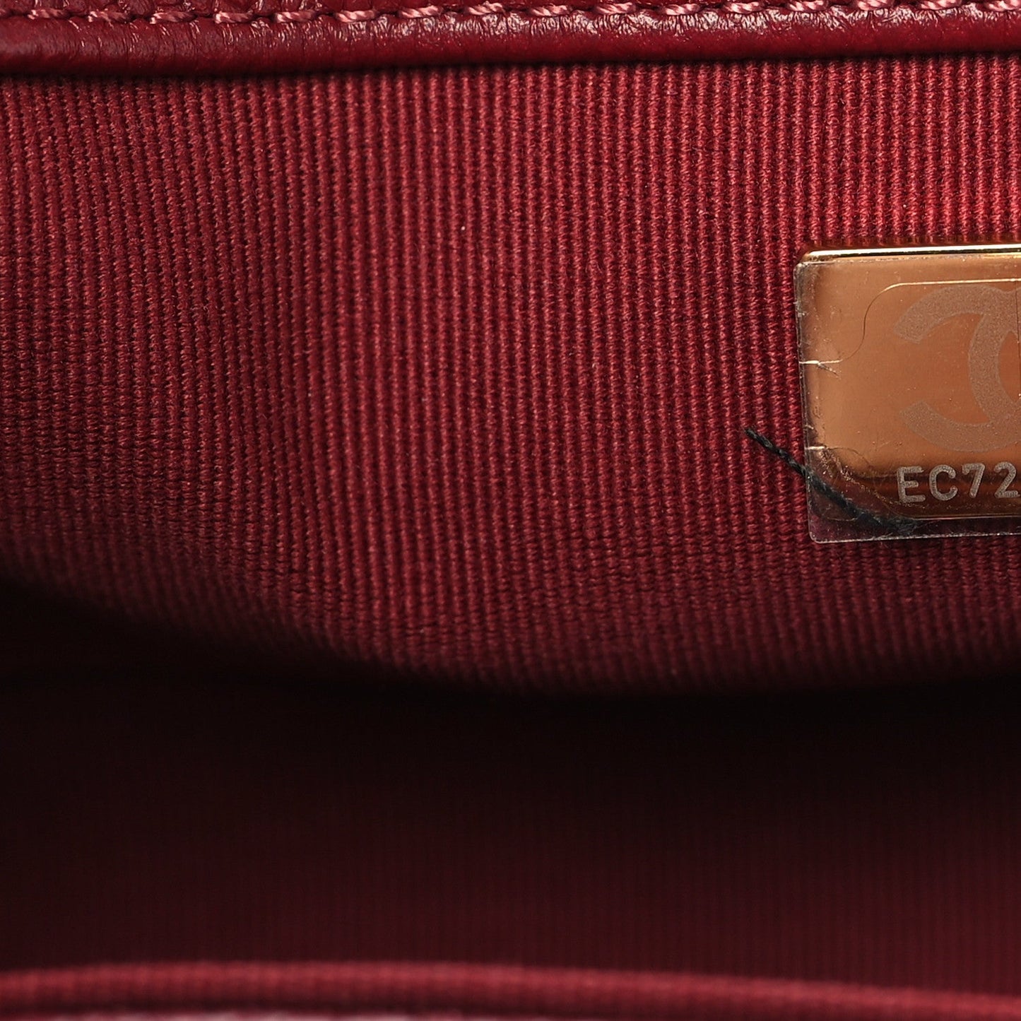 Caviar Quilted Small Boy Flap Burgundy