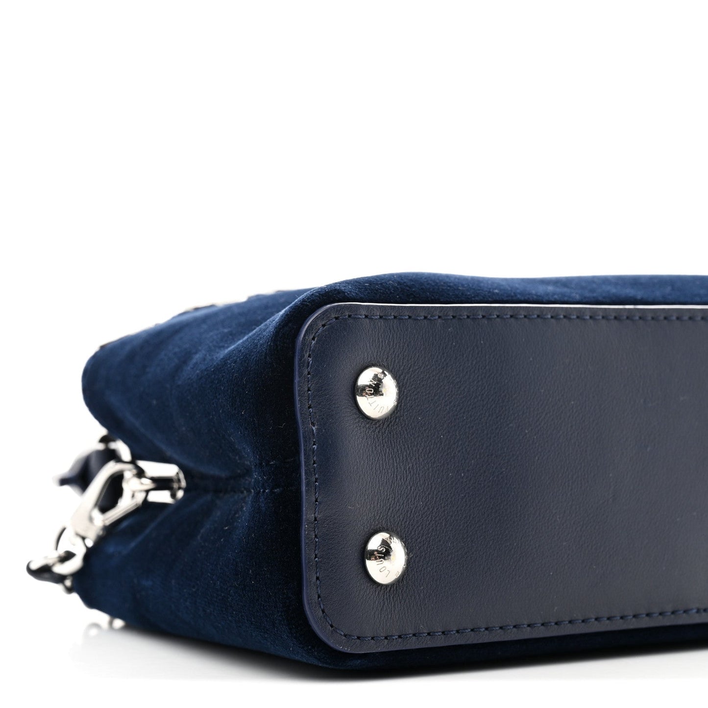 Velvet Crystal Capucines Mini Midnight Blue