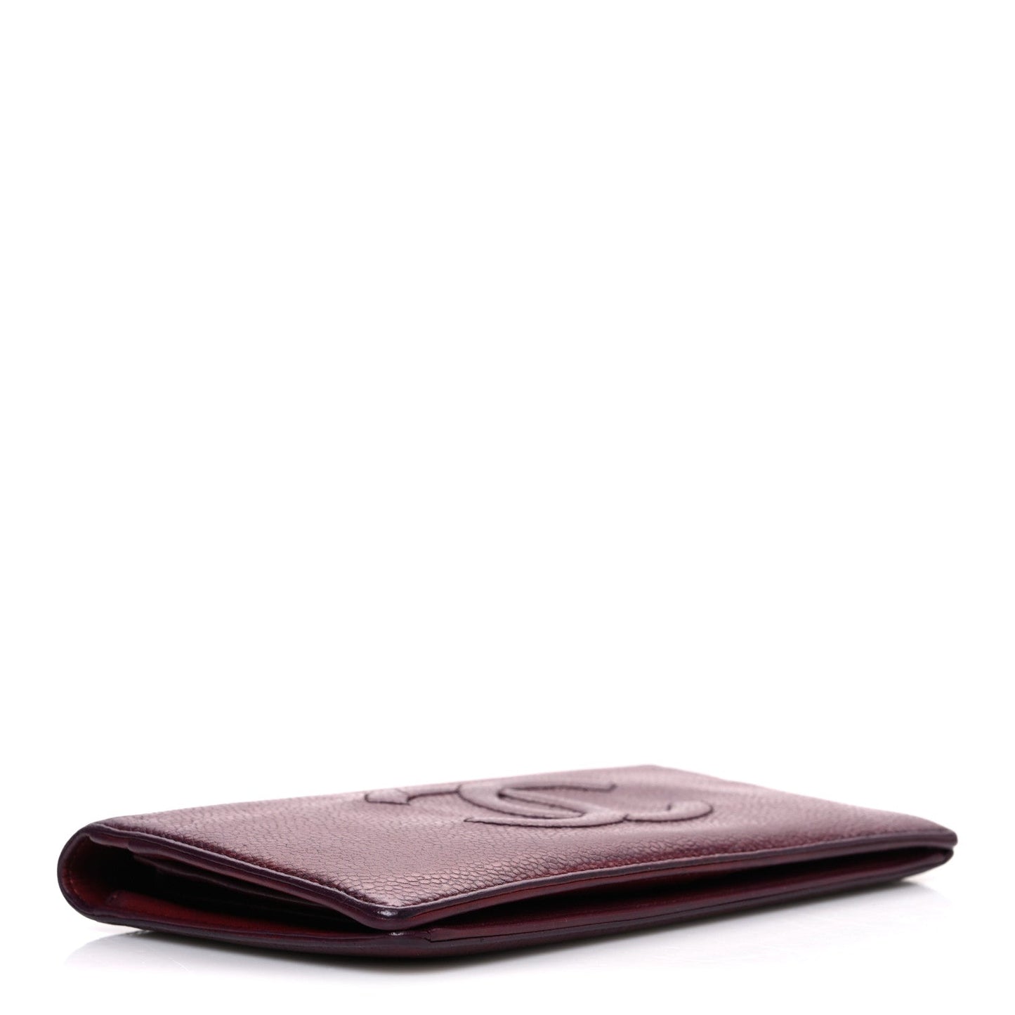 Caviar Timeless CC Yen Wallet Burgundy