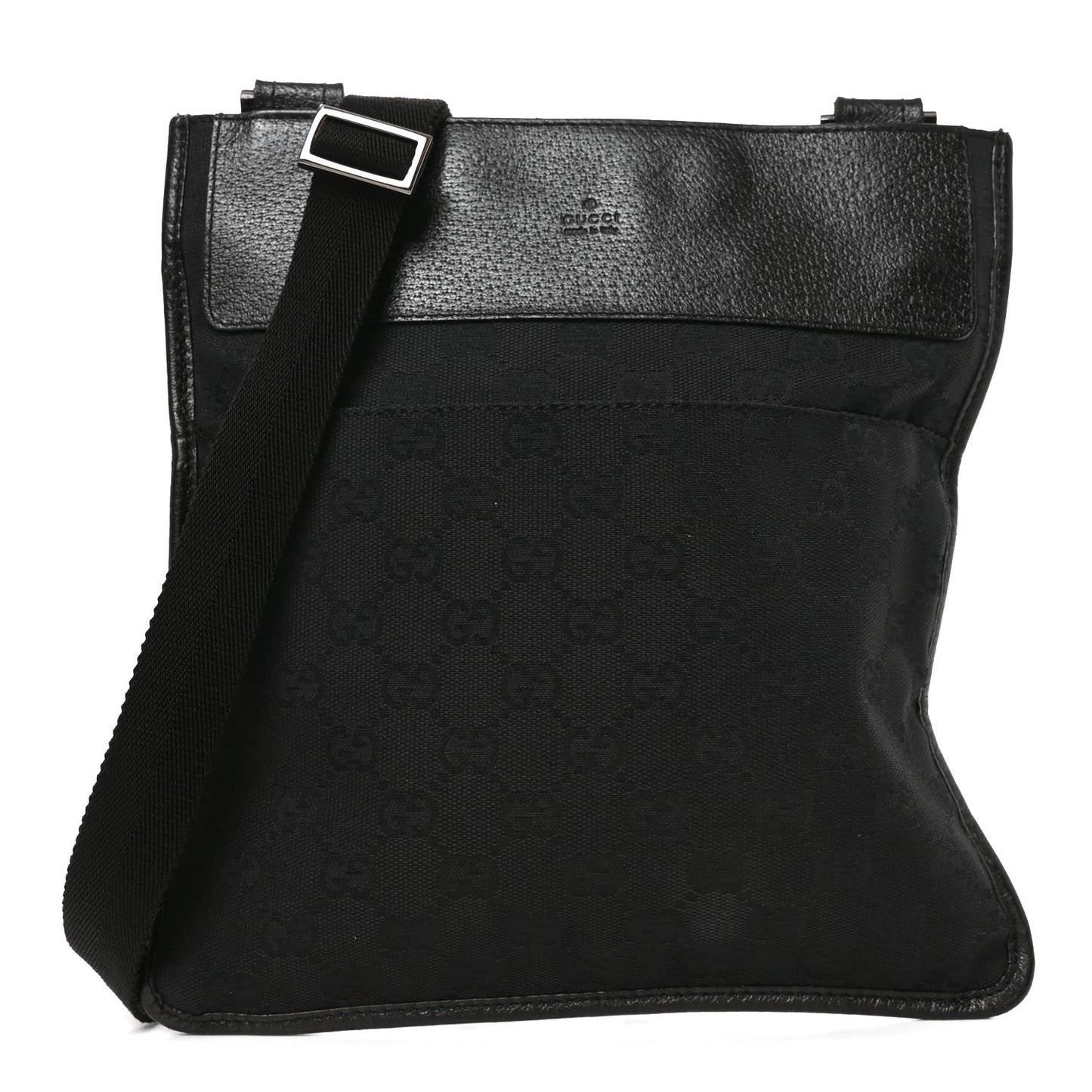 GG Monogram Messenger Crossbody Bag Black