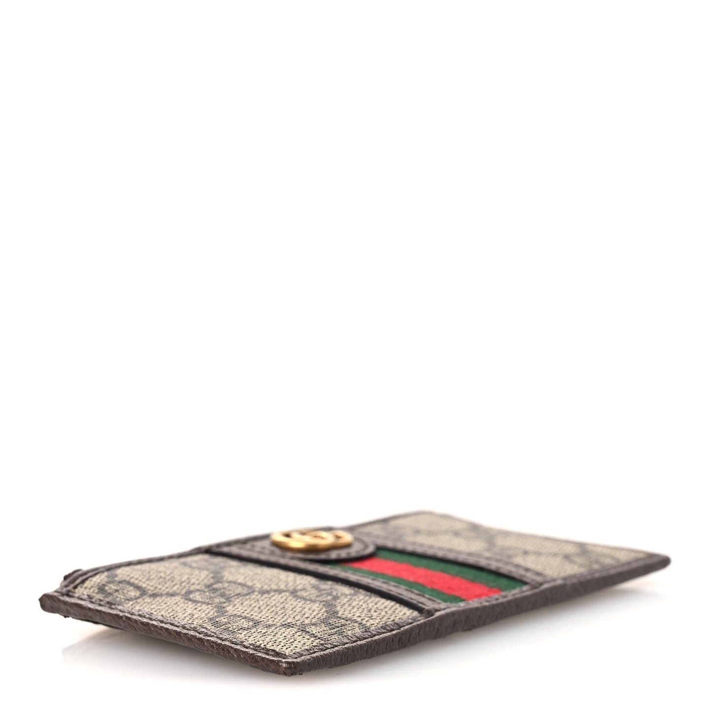 GG Supreme Monogram Web Ophidia Coin Case Brown
