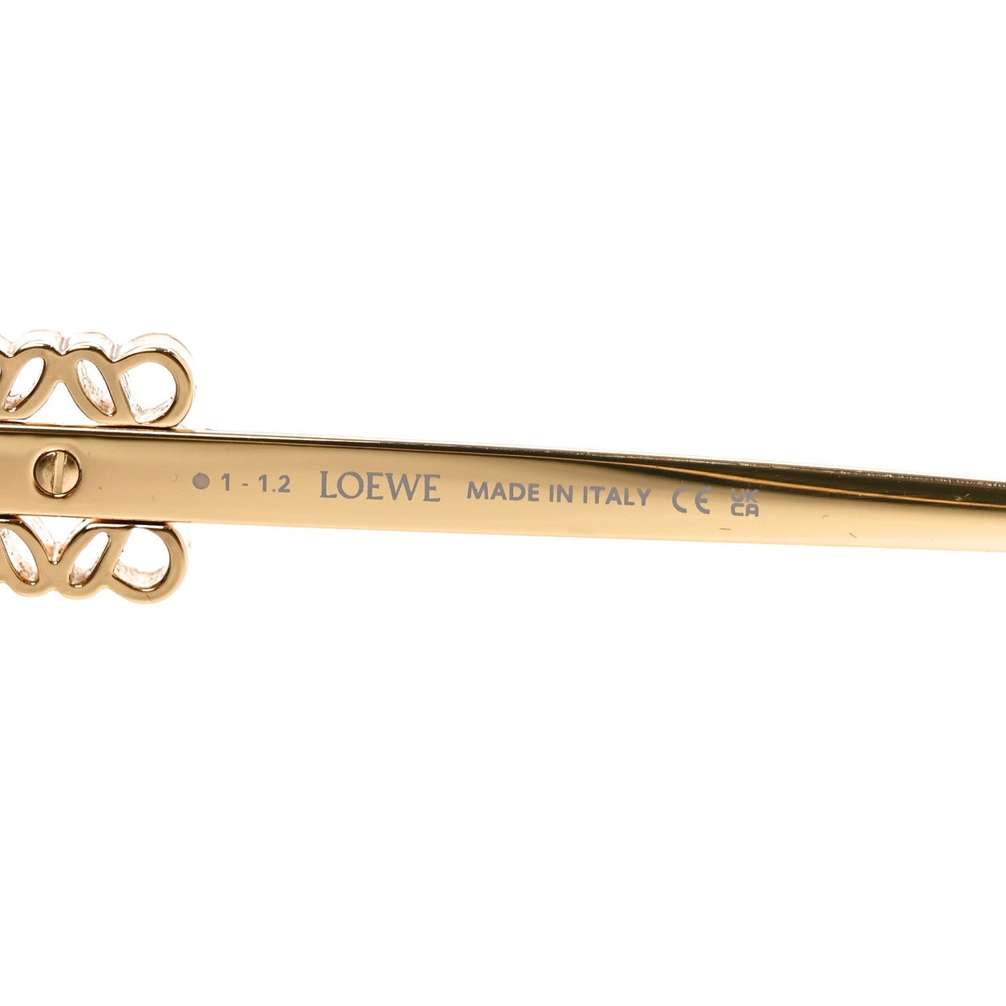 Metal Anagram Square Frame Sunglasses LW40082U Gold