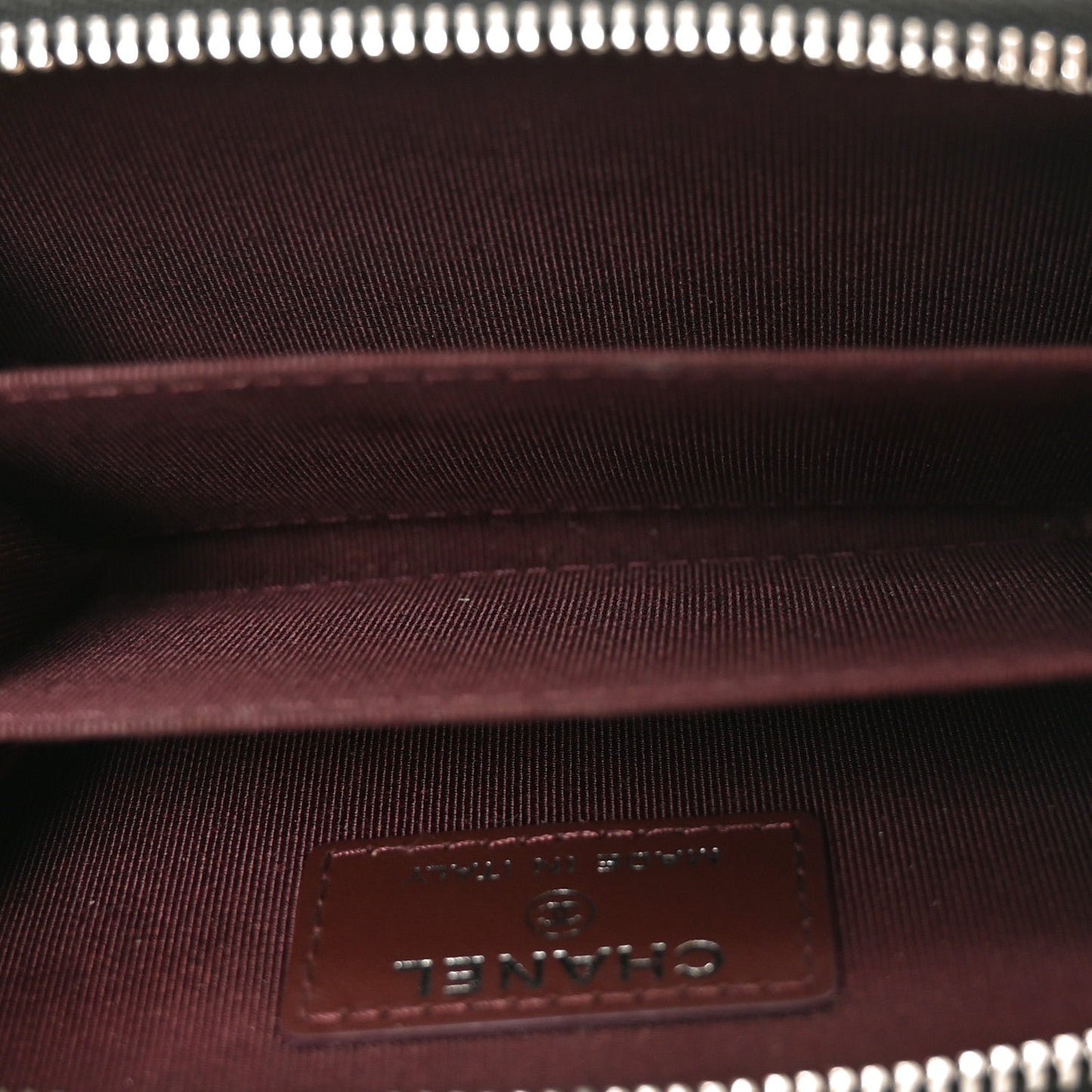 Caviar Quilted Zip Coin Purse Black