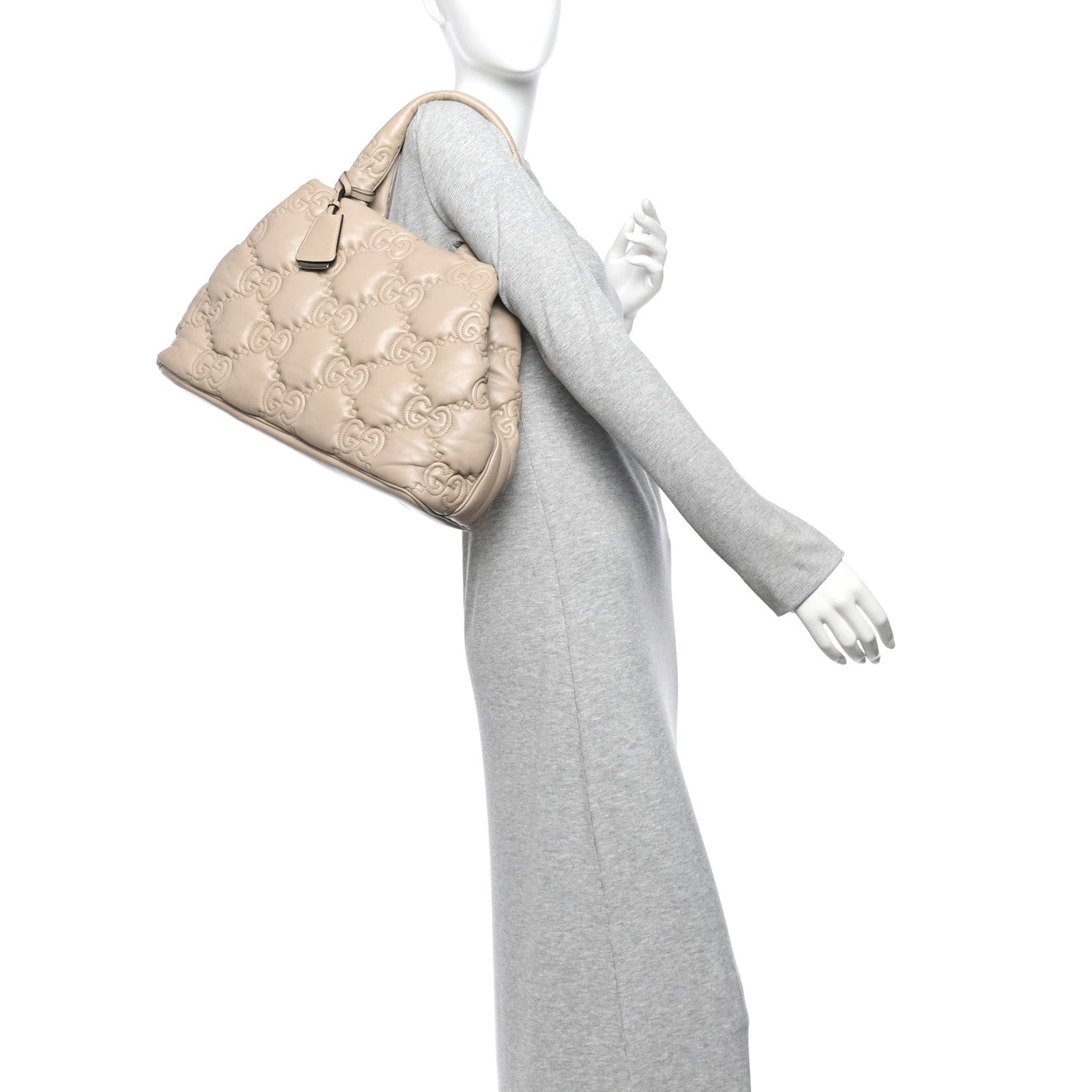 Calfskin GG Matelasse Large Tote  Beige