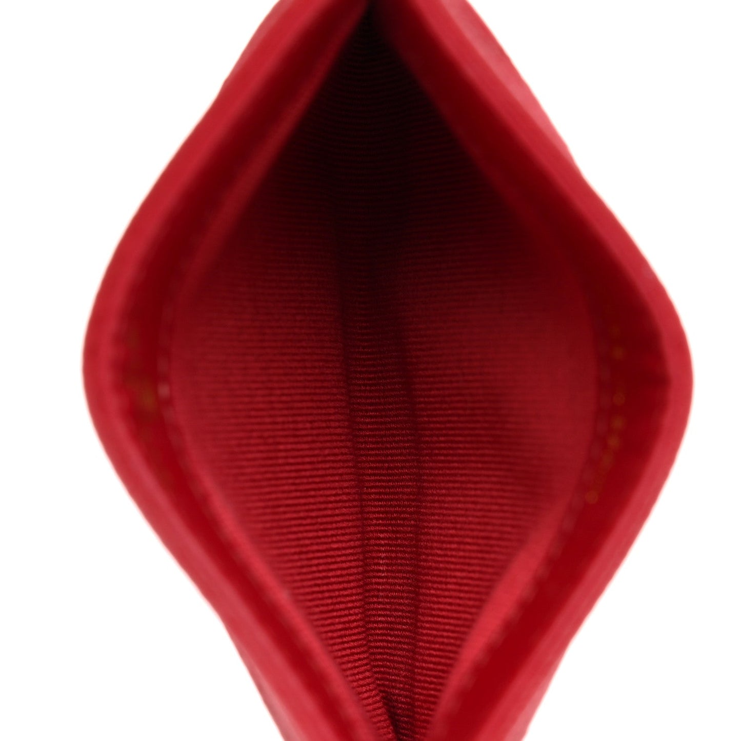 Caviar Quilted Card Holder Red