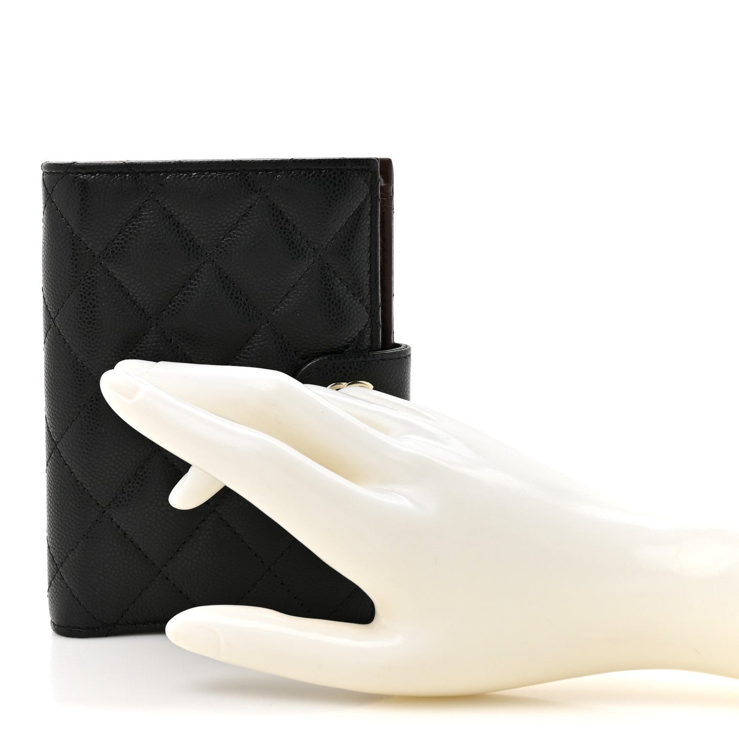 Caviar Quilted Passport Holder Black
