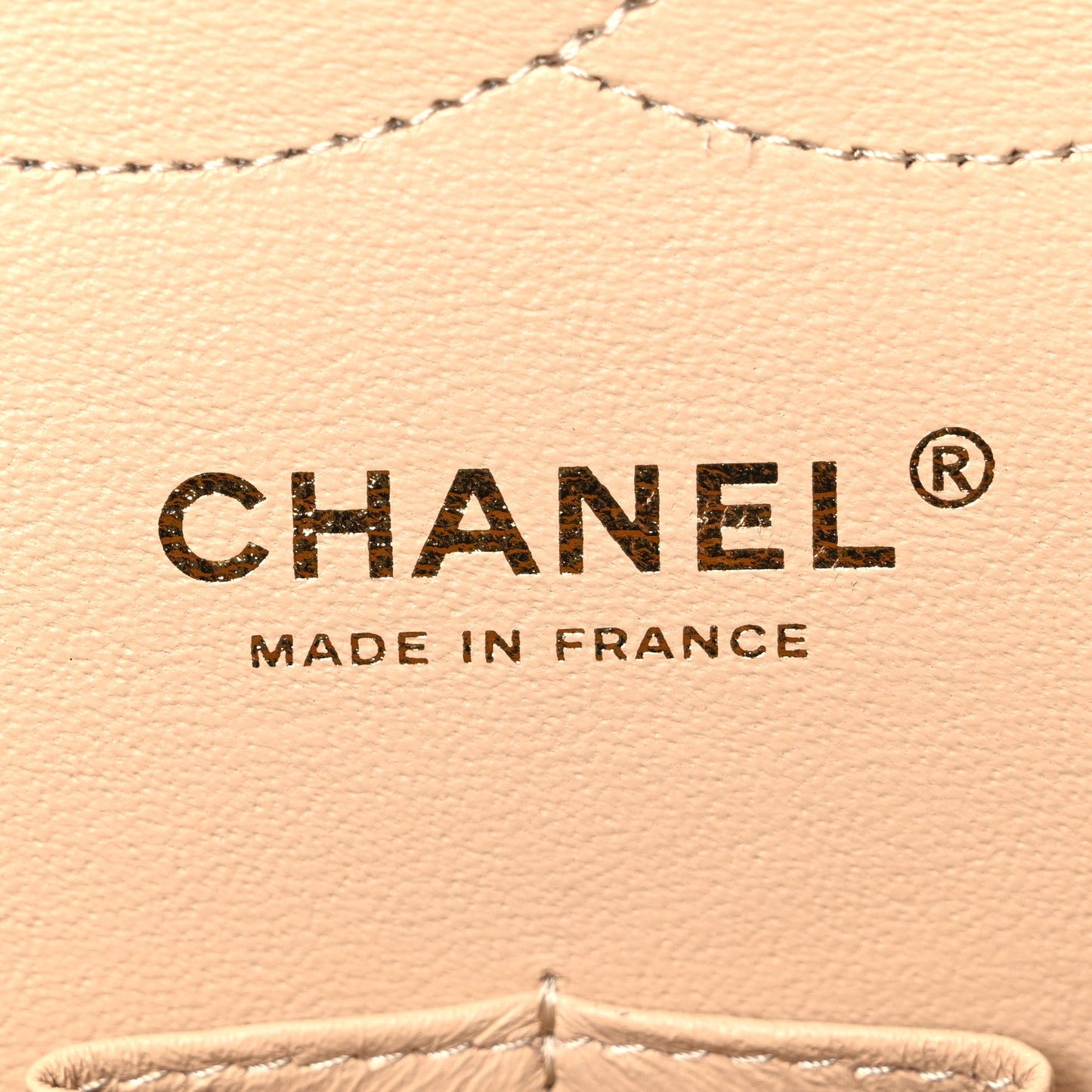 Caviar Quilted Jumbo Double Flap Beige