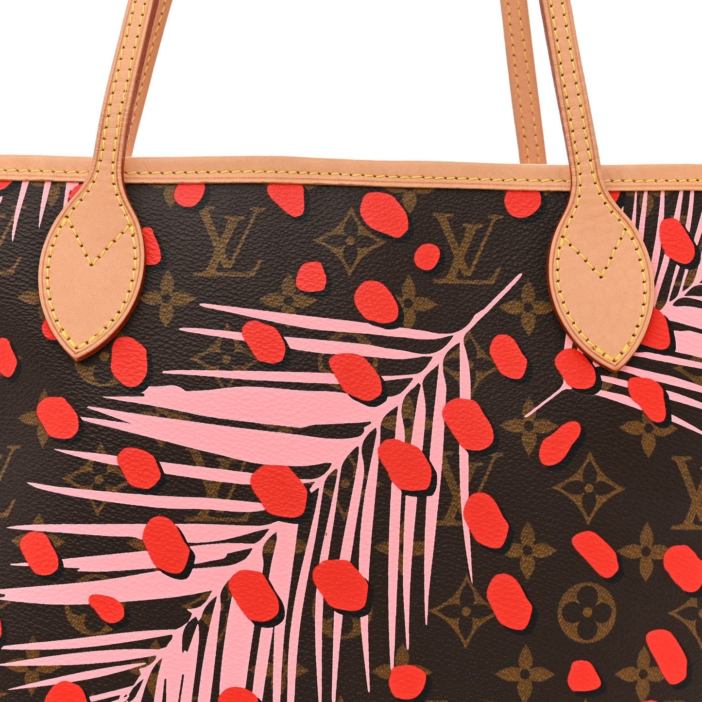 Monogram Jungle Dots Neo Neverfull MM Sugar Pink Poppy