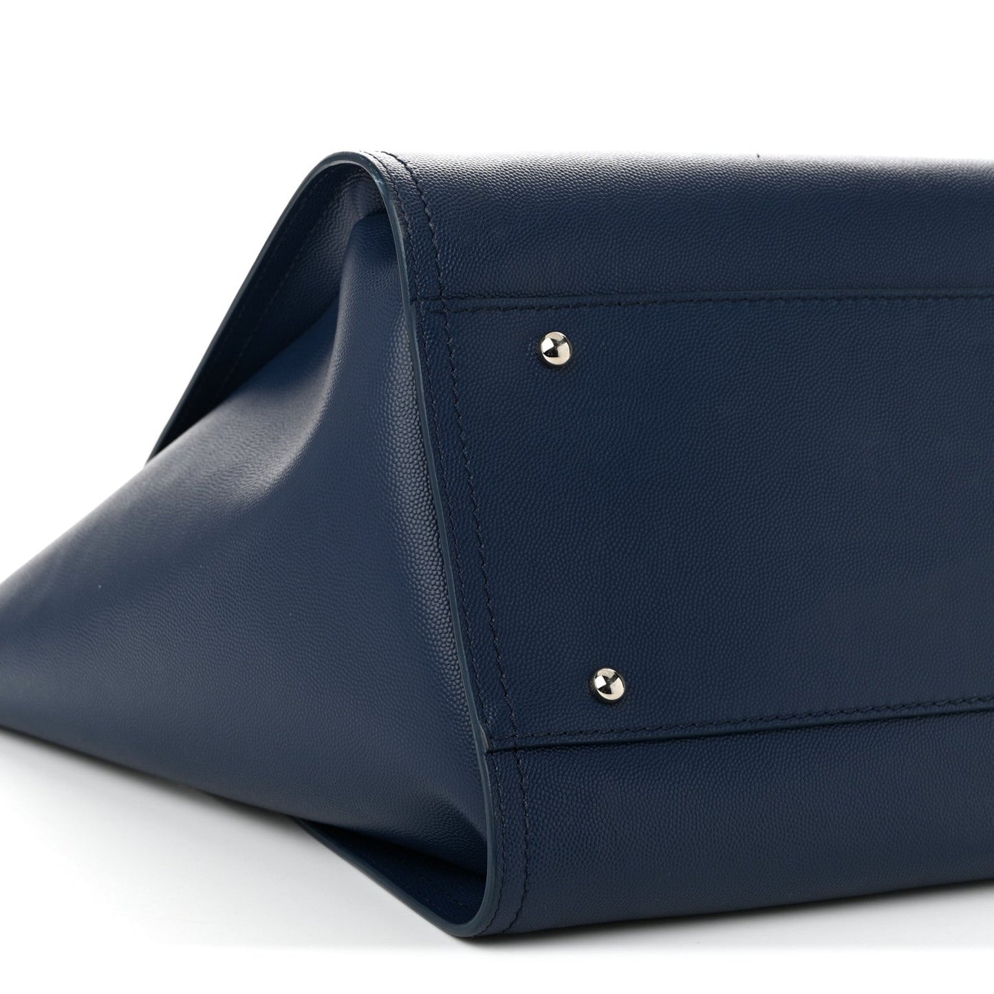 Caviar Medium Studded Deauville Tote Navy