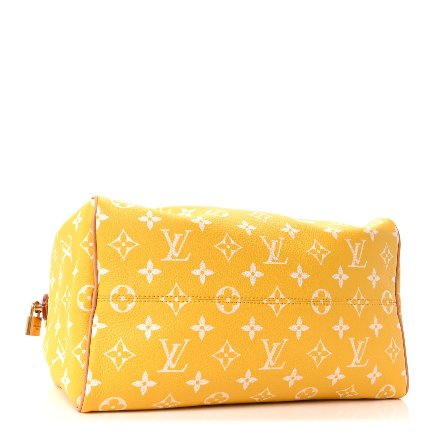 Calfskin Monogram Speedy P9 Bandouliere 30 Jaune Mat