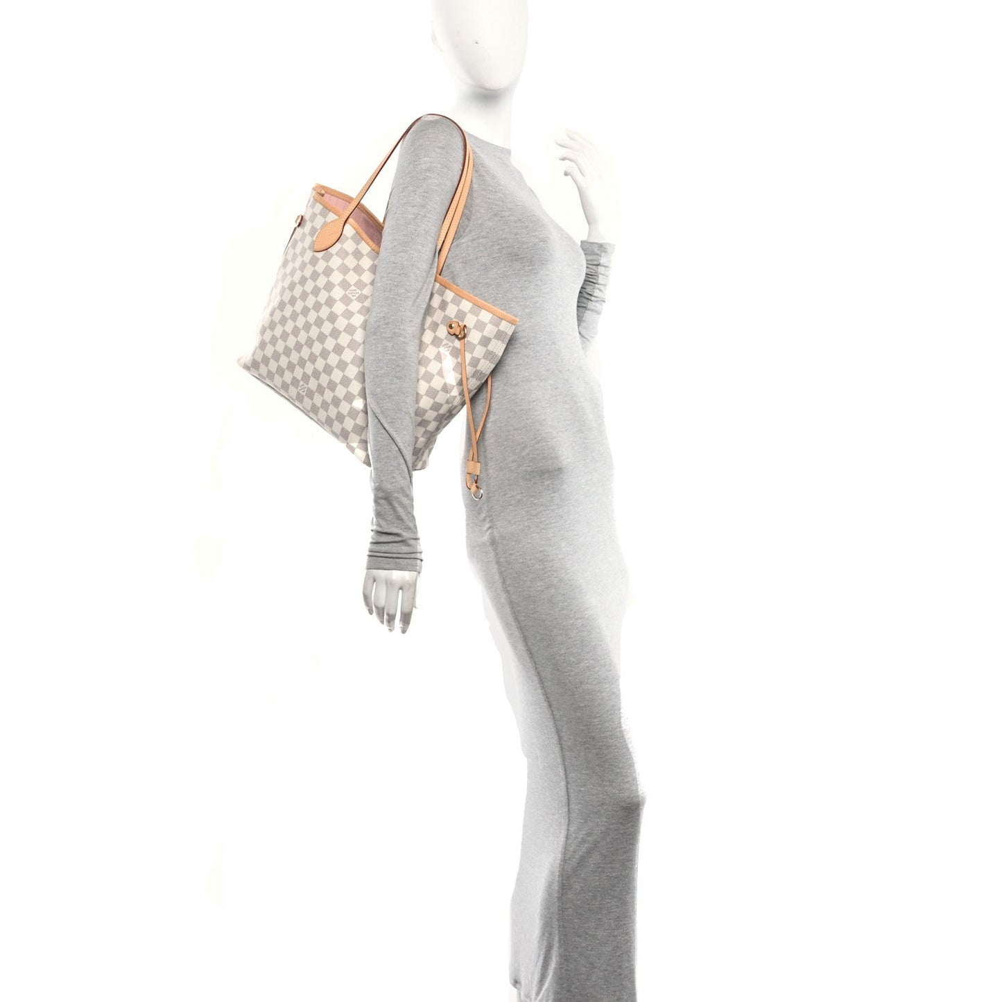Damier Azur Neo Neverfull MM Rose Ballerine