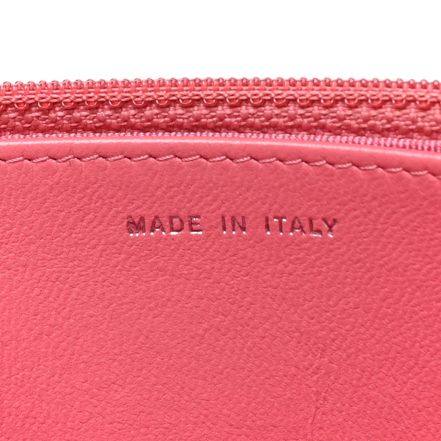 Lambskin Quilted Wallet On Chain WOC Pink