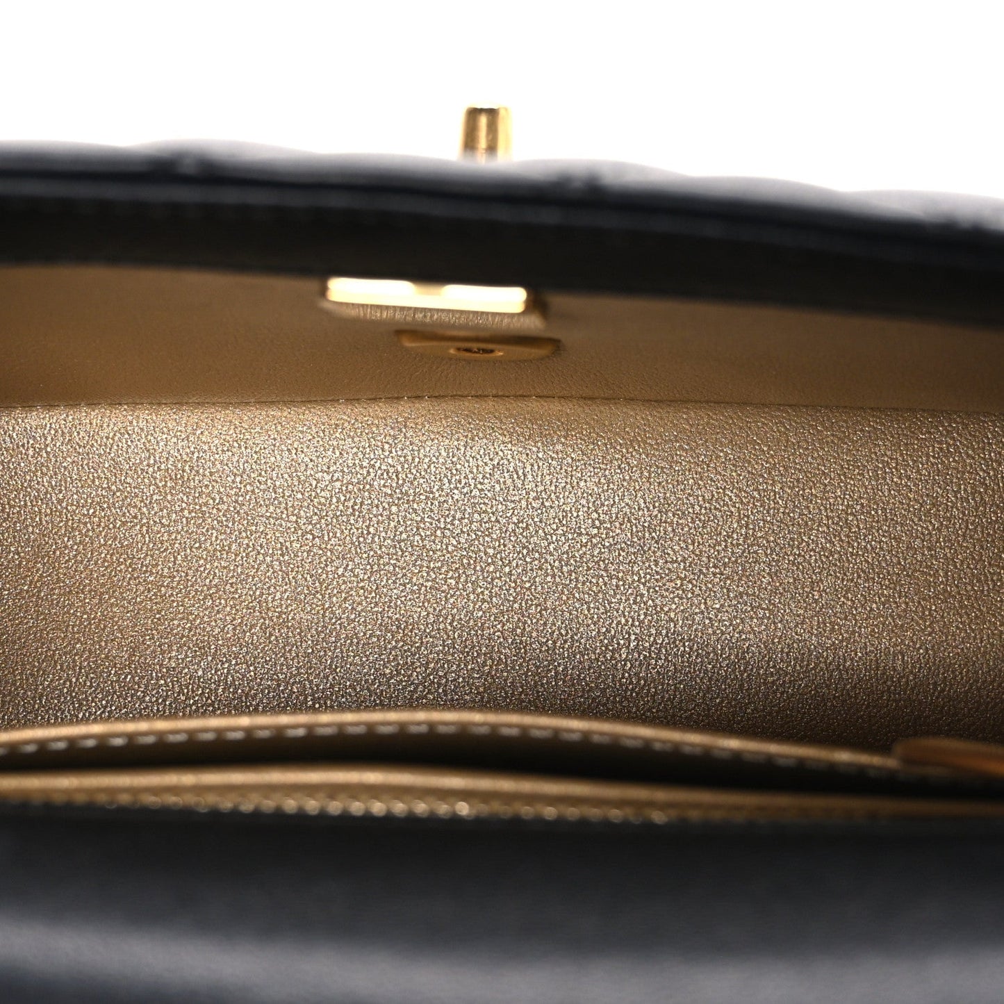 Lambskin Quilted Mini Rectangular Sweet Camellia Flap  Black